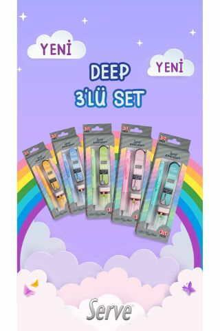 Deep 3lü Okul Seti Elma Yeşil