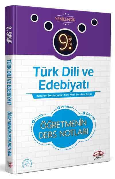 Editör Yayınevi 9. Sınıf Türk Dili Edebiyatı Öğretmenin Ders Notları
