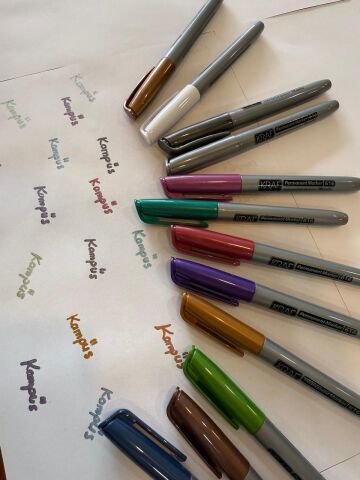 Kraf Permanent Marker 616 12' li Metalik Kalem Seti