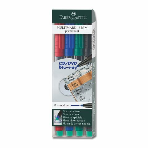 Faber-Castell Asetat Kalemi̇ 1525 4'lü Set (m)