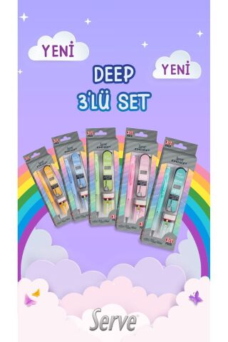 Deep 3lü Okul Seti mor