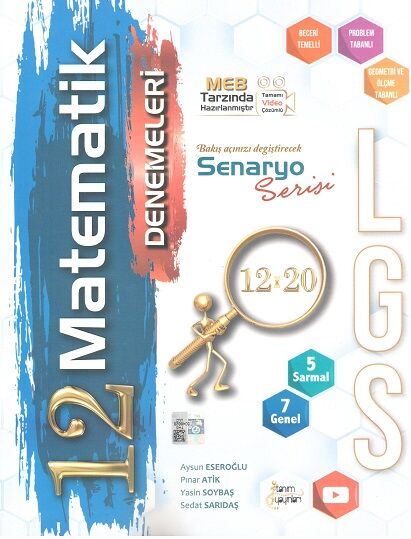 tanım yayınları 8. sınıf lgs matematik 12 x 20 deneme