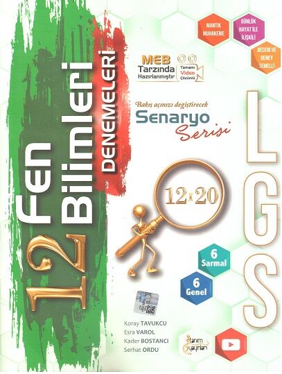 tanım yayınları 8. sınıf lgs fen bilimleri 12 x 20 deneme