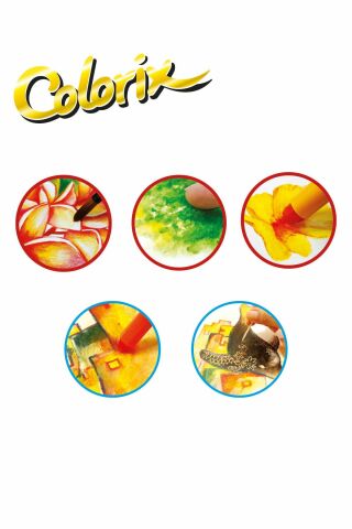 Silky Crayon Colorix - Üçü Bir Arada Boya (MUM BOYA, PASTEL BOYA, SULUBOYA) - 6 Renk