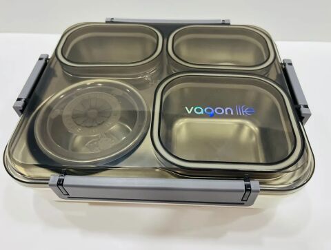 Vagonlife VGN7080 S/S Lunch Box 1200ml Koyu Gri