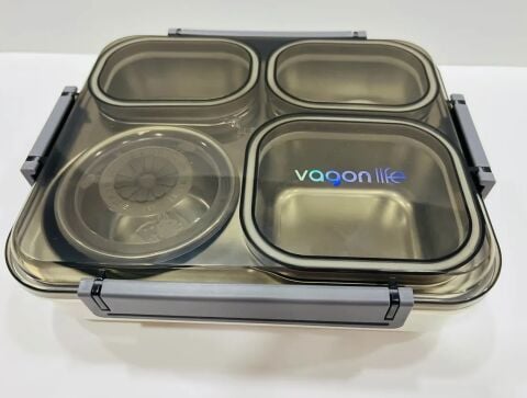 Vagonlife VGN7080 S/S Lunch Box 1200ml Koyu Gri