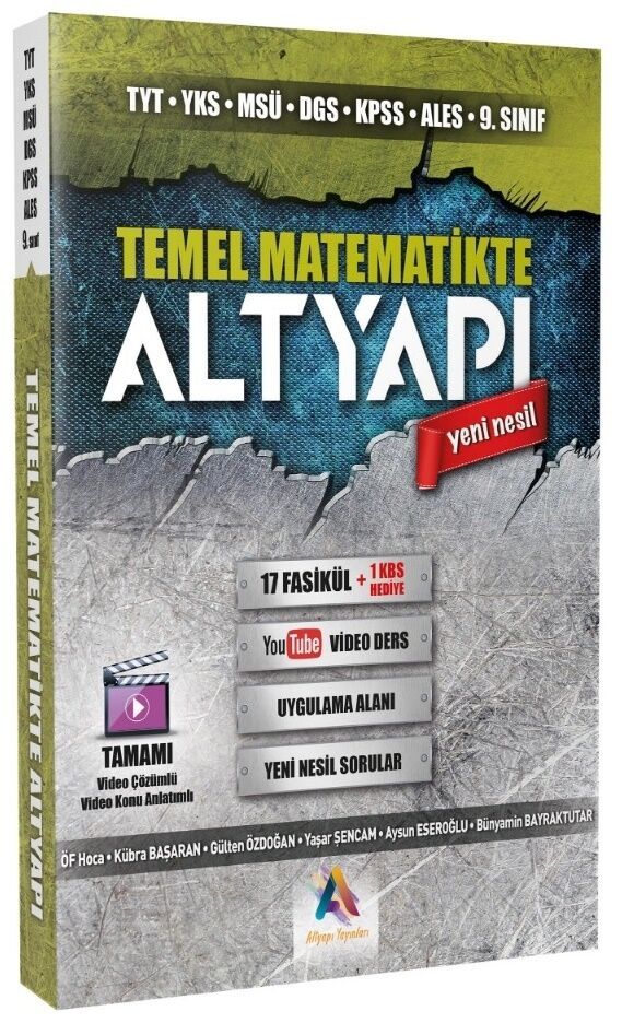 Altyapı Yayınları 2021 TYT YKS MSÜ DGS KPSS ALES 9. SINIF Temel Matematik