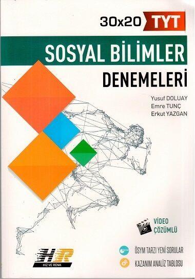 Hız ve Renk Yayınları TYT Sosyal Bilimler 30 x 20 Denemeleri