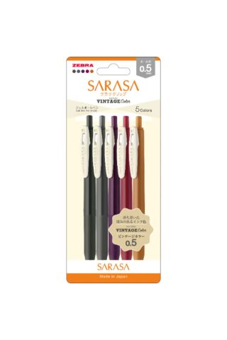 Sarasa 0.5mm Vintage Colors 5'li Kalem Seti - Set 2