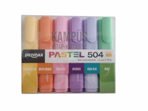 Fosforlu İşaretleme Kalemi Pastel Renkler 6'lı Set 8693889124763