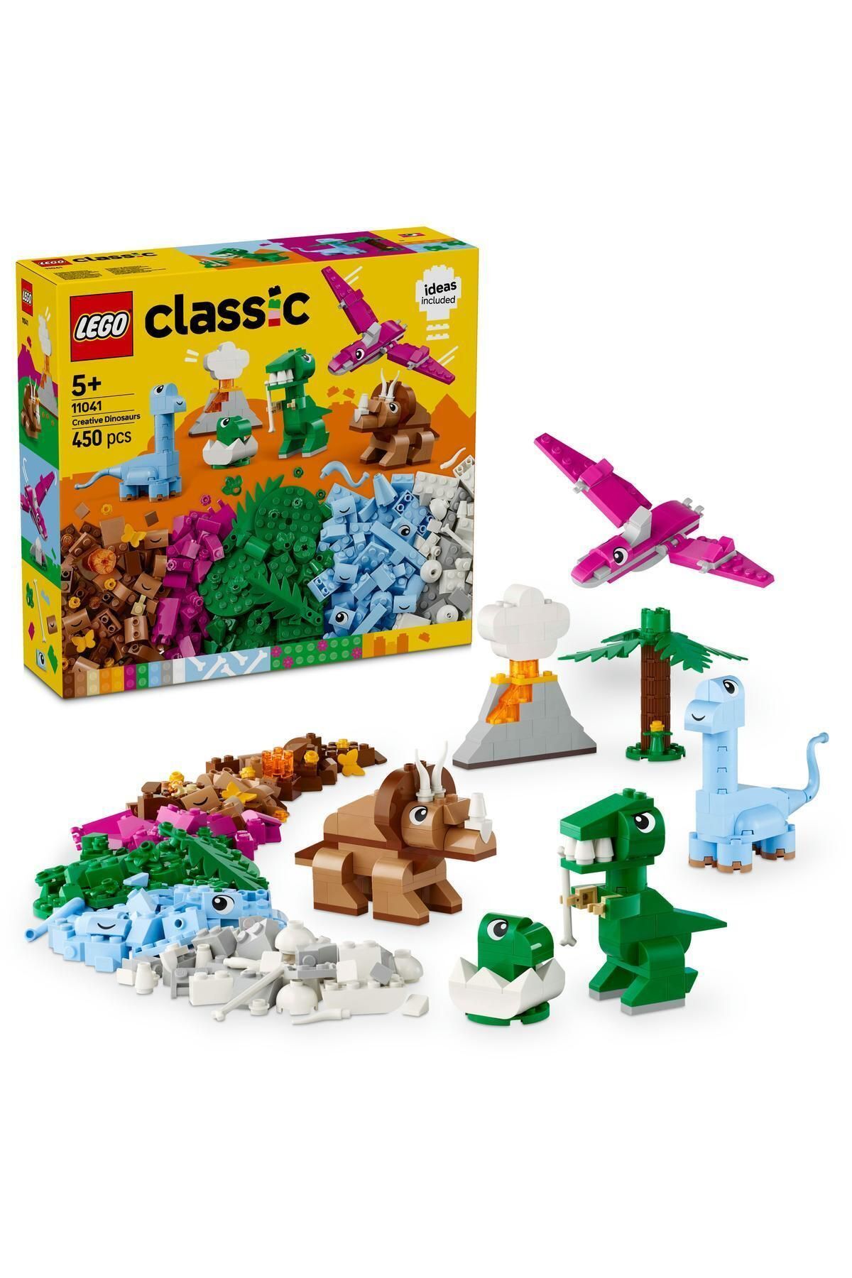 ® Classic Yaratıcı Dinozorlar 11041 - 5 Yaş ve Üzeri  Yapım Seti (450 Parça)