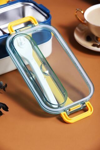 Bento Lunch Box Ofis-okul Için Yeni Nesil Sefer Tası Taşınabilir Yemek Kutusu Çelik Ff462