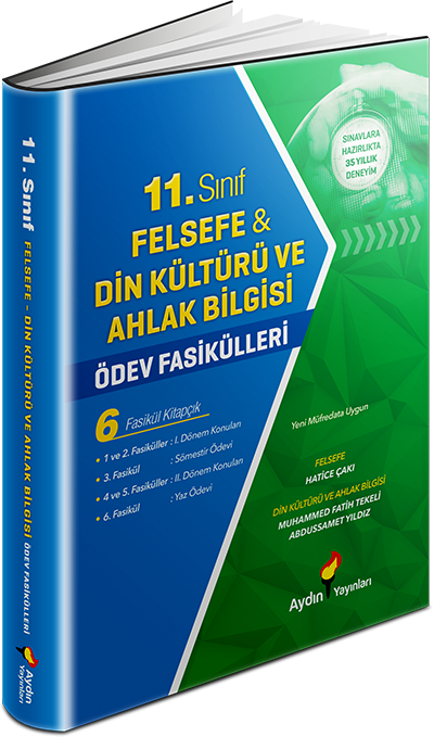 Aydın Yayınları 11.Sınıf Felsefe-Din Kültürü ve Ahlak Bilgisi Ödev Fasikülleri