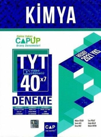 Çap Yayınları 2021 YKS TYT Kimya 40x7 UP Deneme Video Çözümlü
