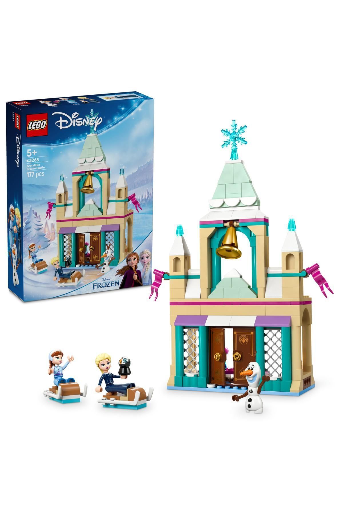 ® ǀ Disney Frozen Arendelle Karlar Ülkesi Şatosu 43265 - 5 Yaş ve Üzeri  Yapım Seti (177 Parça)
