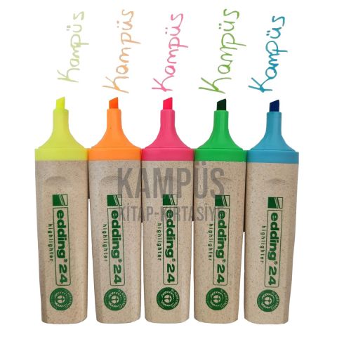 24 Ecoline Geridönüştürülebilir Kesik Uç Highlighter 5 Renk Set