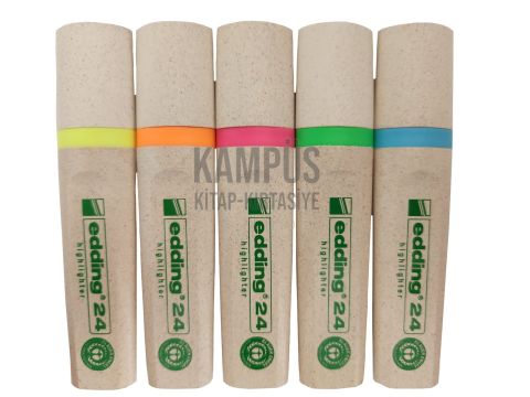 24 Ecoline Geridönüştürülebilir Kesik Uç Highlighter 5 Renk Set