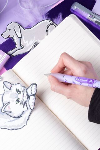 Deep Kalem + Defter + Min + Silgi Hediye Seti - Doğa Serisi Mor