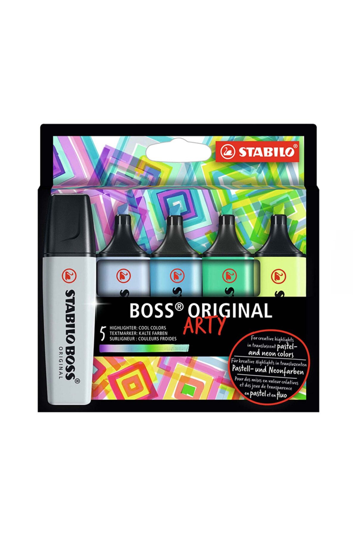 Boss Original Arty Soğuk Renkler Işaretleme Kalem Seti 5'li