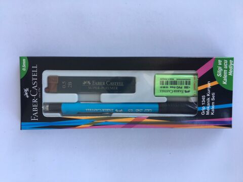 Faber Castel Grip 1345 Mekanik Kurşun Kalem Seti 0.5 Silgi Ve Kalem Ucu Hediye