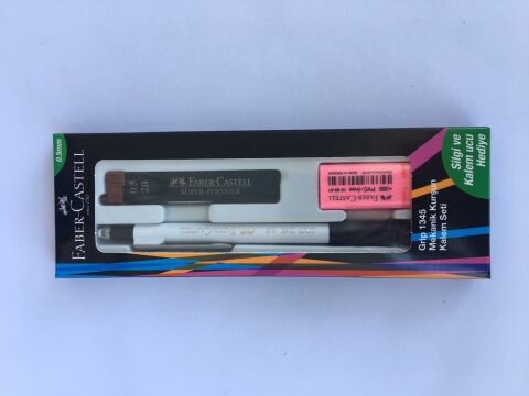 Faber Castel Grip 1345 Mekanik Kurşun Kalem Seti 0.5 Silgi Ve Kalem Ucu Hediye