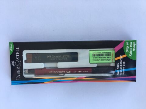 Faber Castel Grip 1345 Mekanik Kurşun Kalem Seti 0.5 Silgi Ve Kalem Ucu Hediye