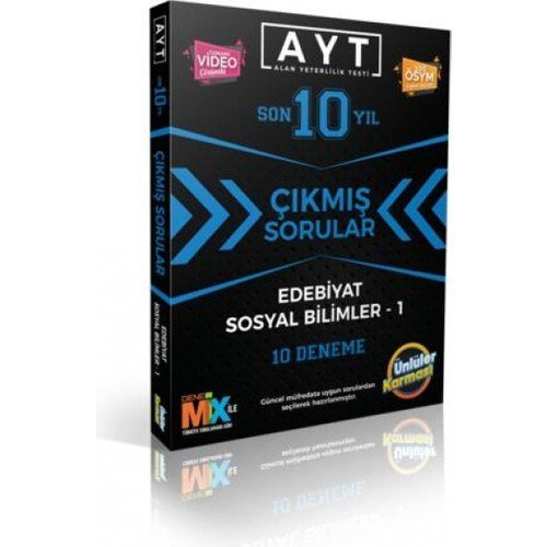 Ünlüler Karması AYT Edebiyat Sos-1 Çıkmış Soru Karması 10 Deneme Yeni 2022