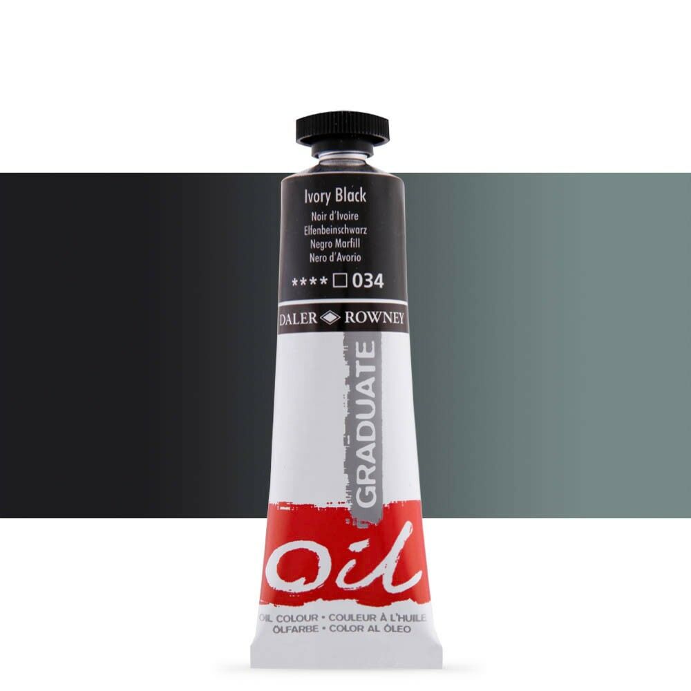 Daler Rowney Graduate Yağlı Boya Oil Color 38ml Ivory Black 117038034