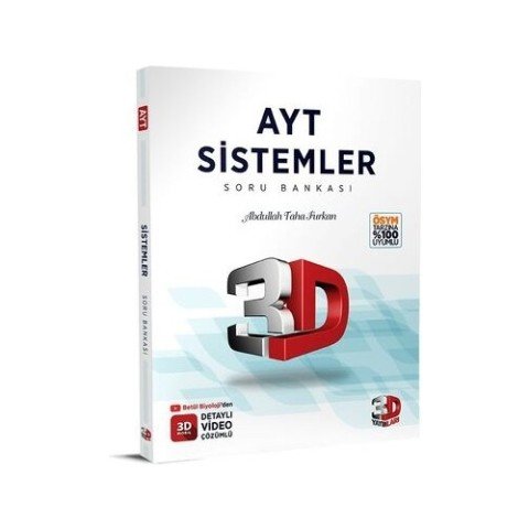 3D Yayınları 2022 Ayt Sistemler Soru Bankası Video Çözümlü