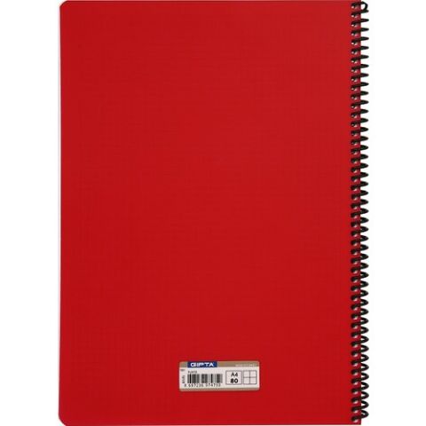 Gıpta Punto Spiralli PP Kapak A4 80 Yaprak Çizgili Okul Defteri 3'lü Set