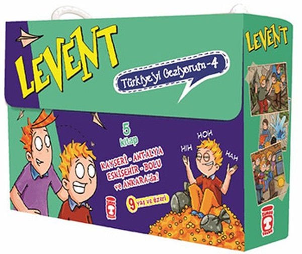 Timaş Çocuk - Levent Türkiyeyi Geziyorum 4 Set - 5 Kitap Takım - Mustafa Orakçı