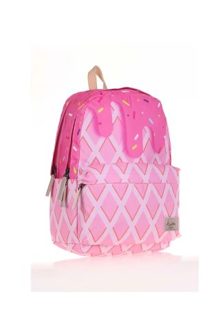 Kaukko Layer Pink İce Cream Sırt Çantası Ve Kalem Çantası
