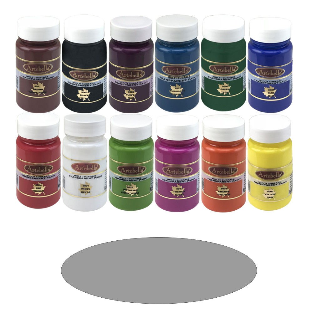 Artebella Transparan Boya 90CC GRİ