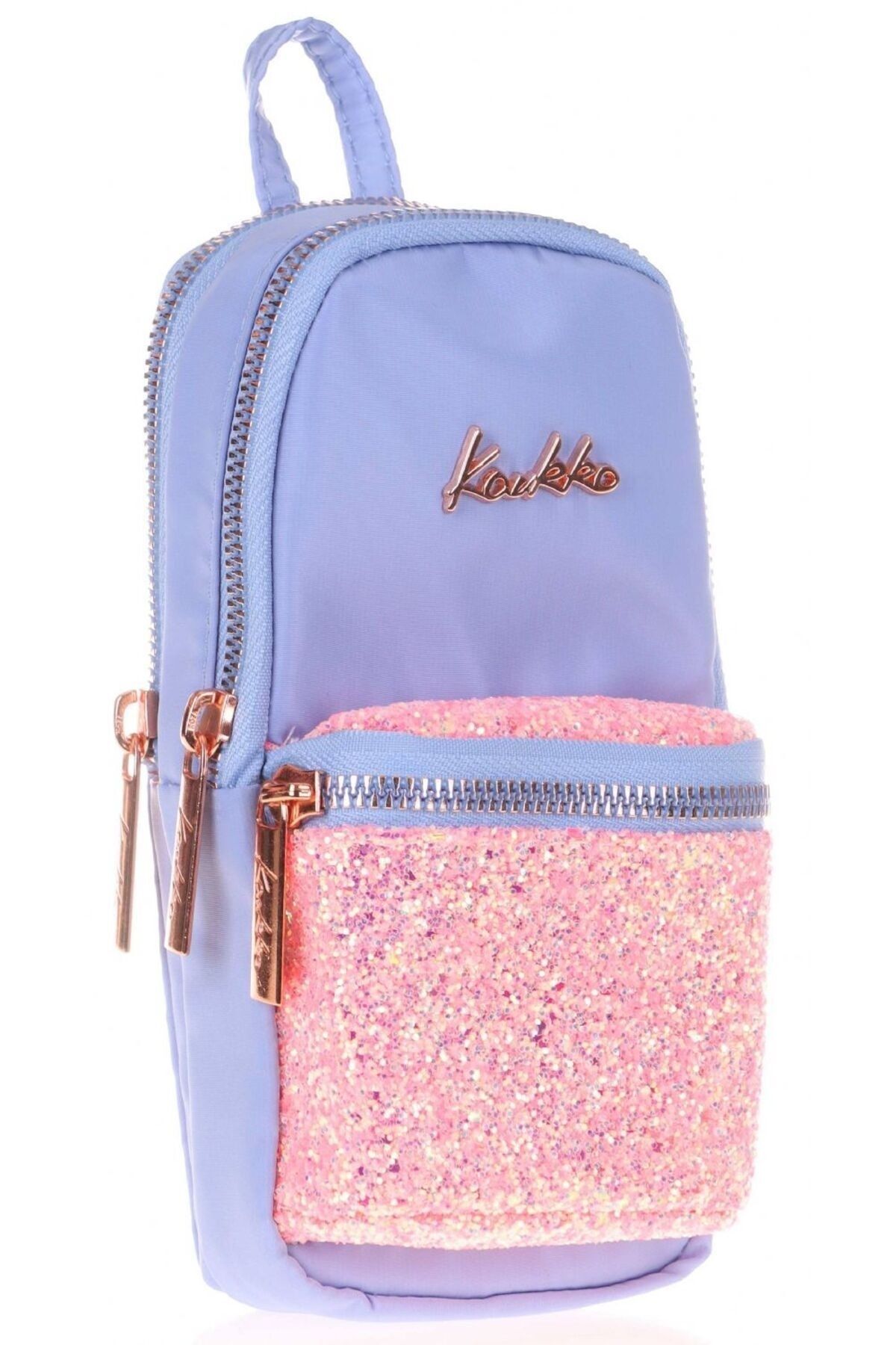 Bright Floral Mavi Taşlı Junior Bag Çanta Şekilli Kalem Çantası