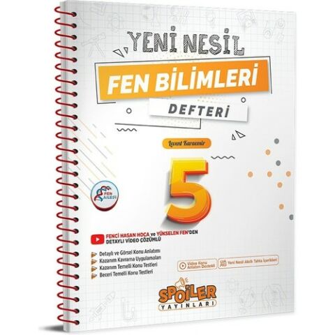 Spoiler Yayınları 5.sınıf Yeni Nesil Fen Bilimleri Defteri
