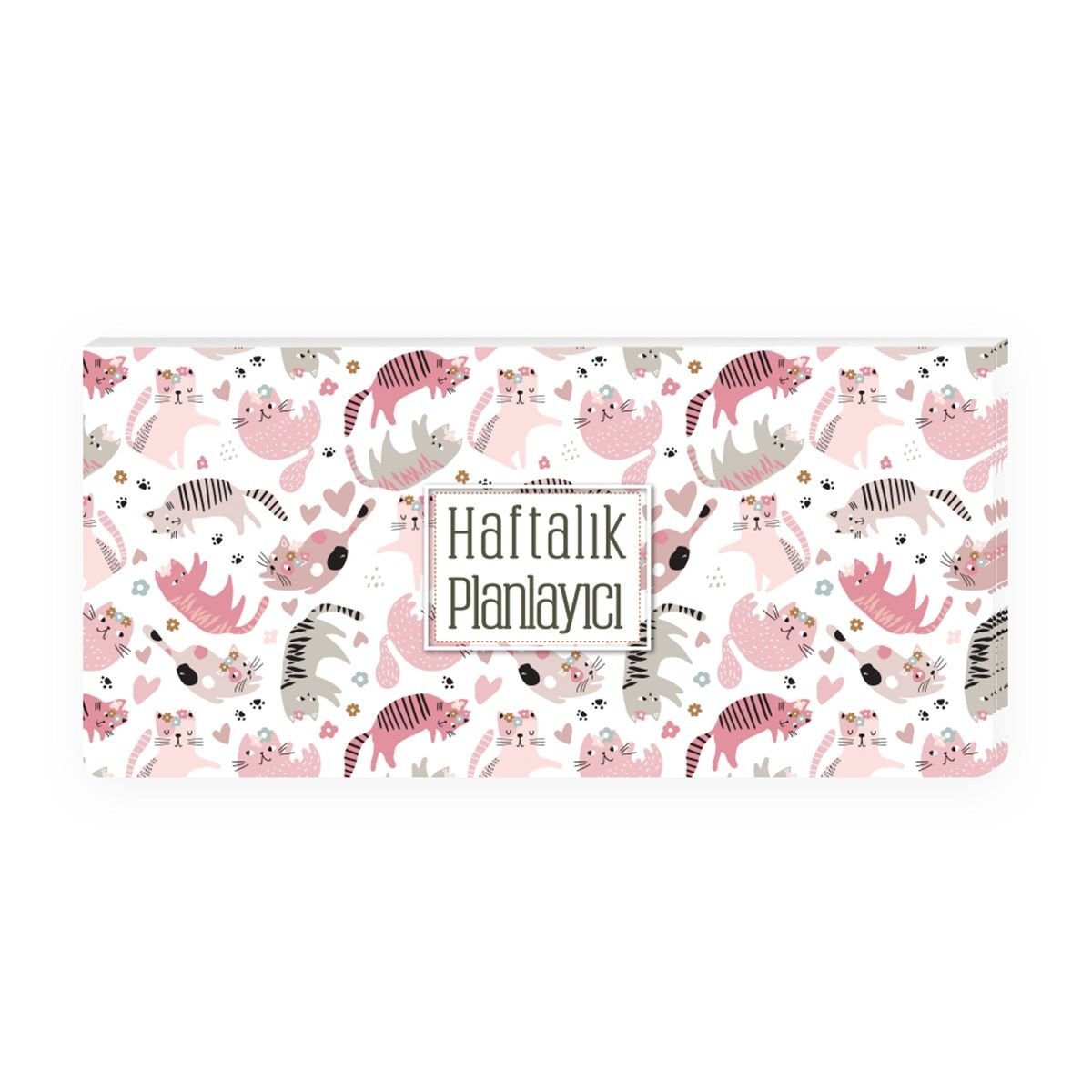 Keski̇n Color 12*26 Haftalik Planner Blok-pi̇nk Ki̇tty