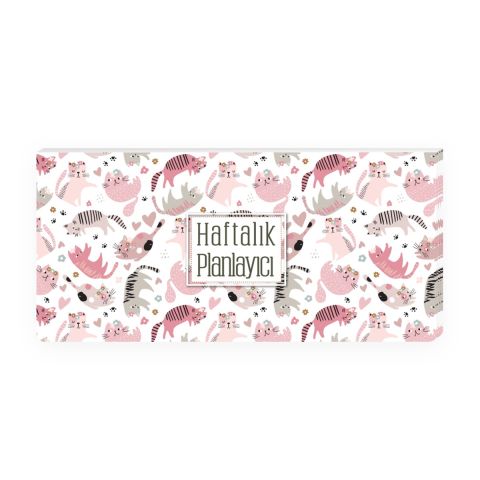 Keski̇n Color 12*26 Haftalik Planner Blok-pi̇nk Ki̇tty