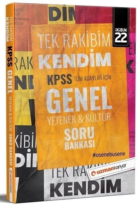 Uzman Kariyer 2022 KPSS Genel Yetenek Genel Kültür Tek Rakibim Kendim Soru Bankası Tek Kitap