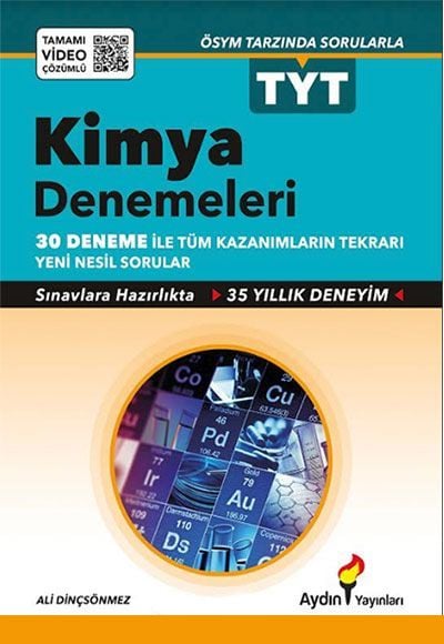 Aydın Yayınları TYT Kimya Denemeleri