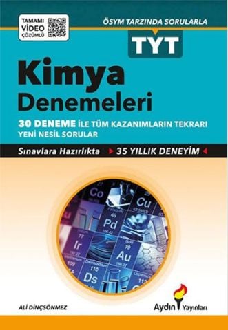 Aydın Yayınları TYT Kimya Denemeleri