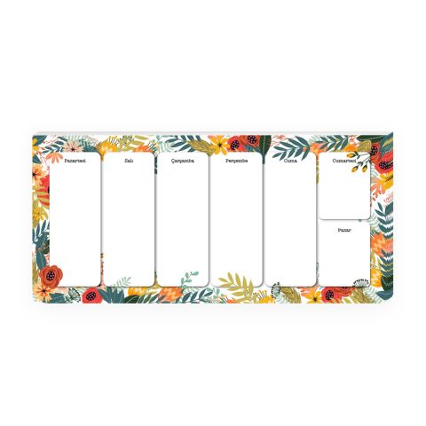 Keski̇n Color 12*26 Haftalik Planner Blok-Spri̇ng Garden