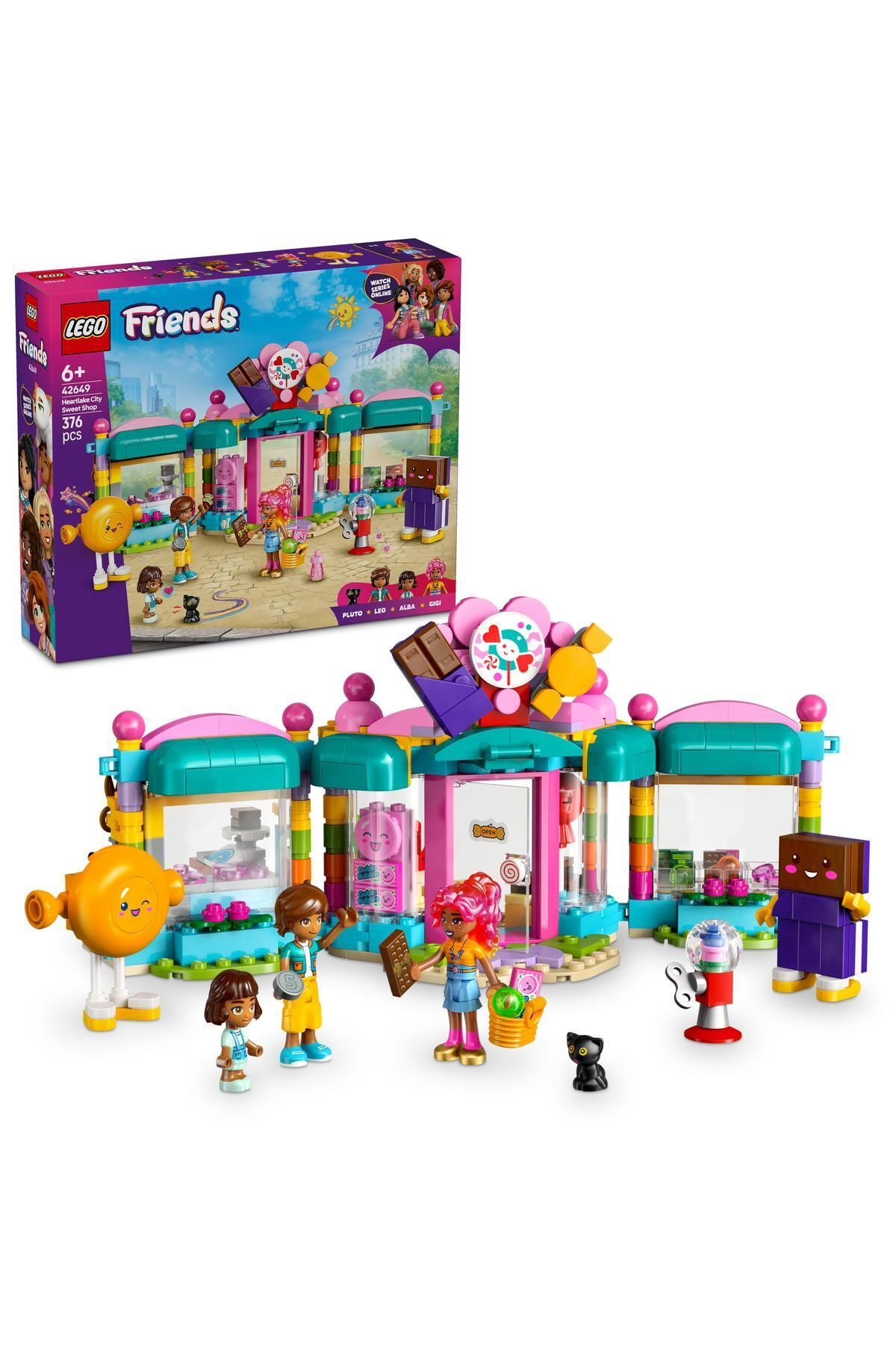 ® Friends Heartlake City Şekerci Dükkanı 42649 - 6 Yaş ve Üzeri Yapım Seti (376 Parça)