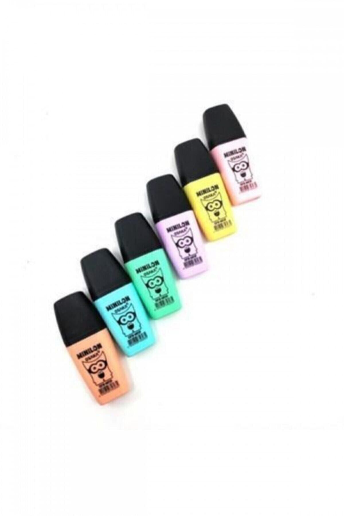 Mini Fosforlu Pastel Karışık 6 Renk Set F.k