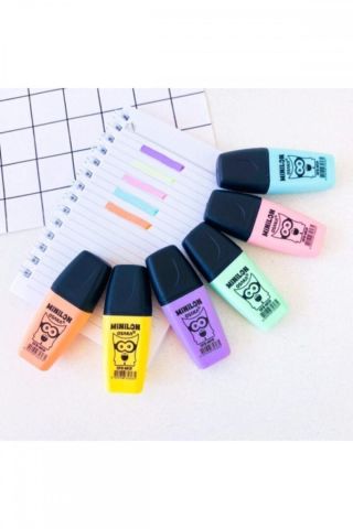 Mini Fosforlu Pastel Karışık 6 Renk Set F.k