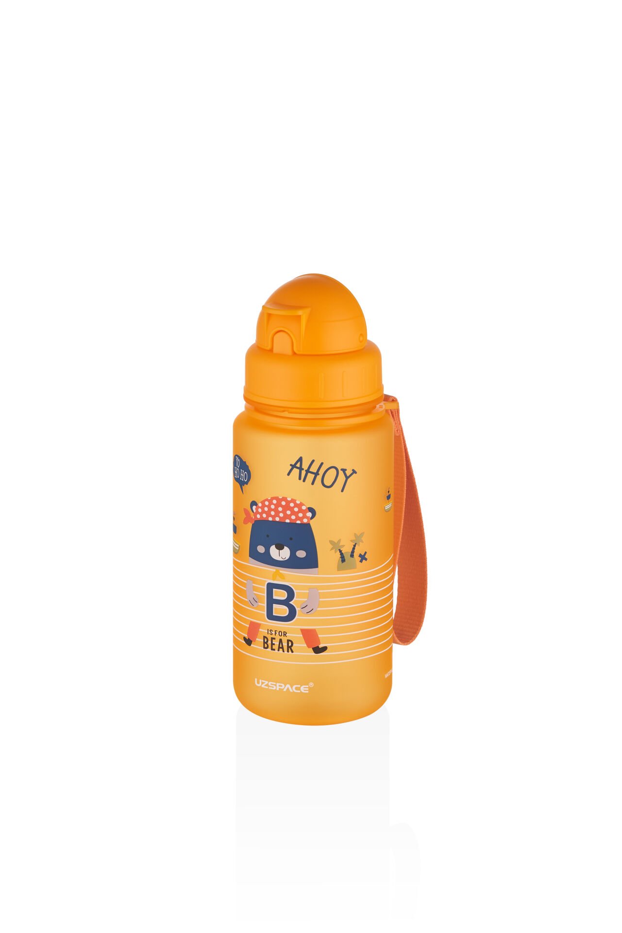 Uzspace 3024 400ml Turuncu Desenli Yeni Seri Su Matarası