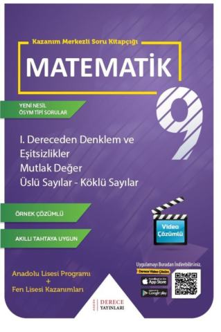 Sonuç Derece Yayınları 9.sınıf 1.dereceden Denklem Ve Eşitsizlikler Mutlak Değer Üslü-Köklü Sayılar