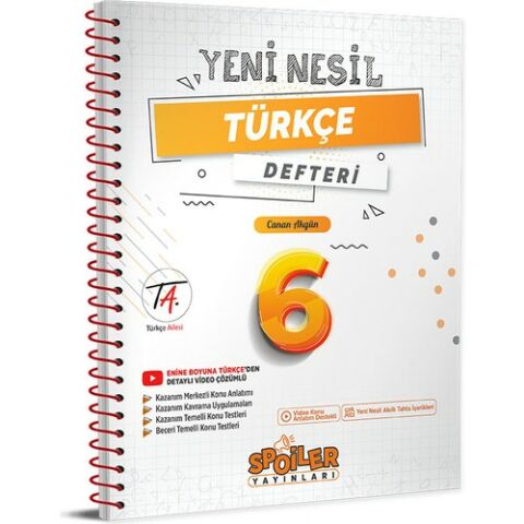 Spoiler Yayınları Spoiler 6.sınıf Yenı Nesil Türkçe Defterı