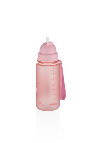 Uzspace 3024 400ml Açık Pembe Desenli Yeni Seri Su Matarası