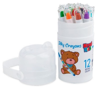 Kraf Kids Silky Crayon Yumuşak Uçlu Pastel Boya Seti 12'Li