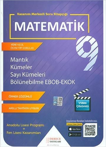 Sonuç Derece Yayınları 9.Sınıf Matematik Mantık Kümeler Sayı Kümeleri Ebob Ekok